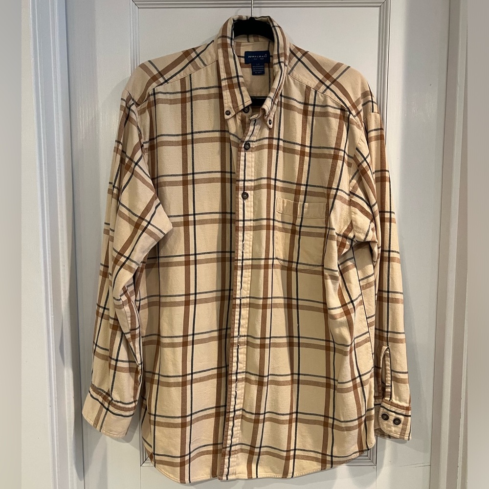 Vintage Men’s Plaid Flannel Shirt Towncraft